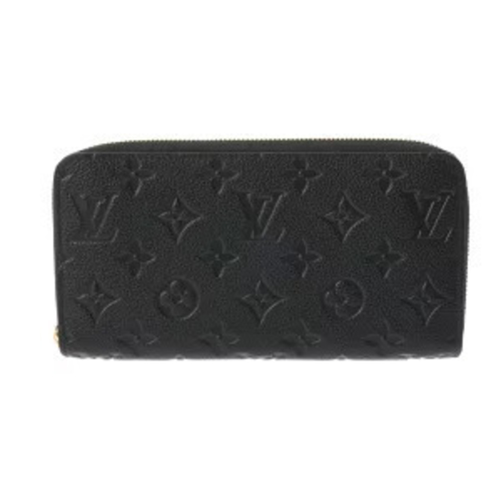 Louis Vuitton Monogram Empreinte Zippy Wallet Noir Black Leather Long